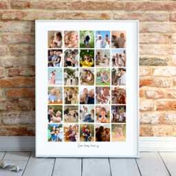 Large Personalised Wall Picture Frame Collage, Custom Gift, Family 30 Photo Art, Multi - thumbnail 1