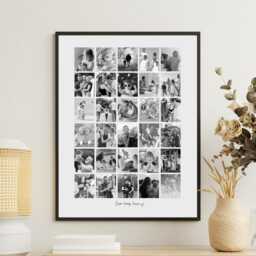 Large Personalised Wall Picture Frame Collage, Custom Gift, Family 30 Photo Art, Multi - thumbnail 3