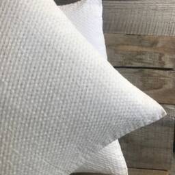 Off White Waffle Linen Throw Pillow Case/ Cover in Cream White/Linen Cushion Cover/Pillow Sham/ - thumbnail 4