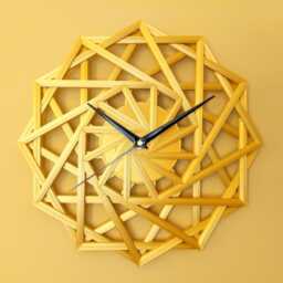 "Geometric 3D Printed Wall Clock - 10.5"" ""Quads" - thumbnail 3