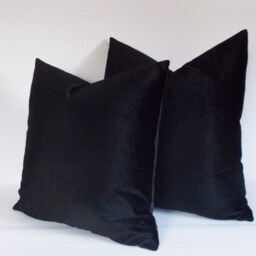 Set Of 2 Black Velvet Pillow Covers Decorative Throw Pillows - thumbnail 3