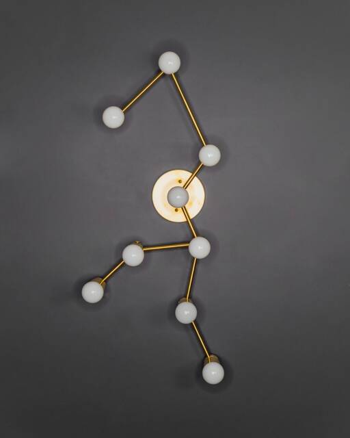 Aquarius 9 Light Zodiac Modern Industrial Vanity Mid Century Bathroom - image 1