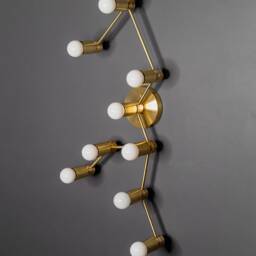 Aquarius 9 Light Zodiac Modern Industrial Vanity Mid Century Bathroom - thumbnail 2
