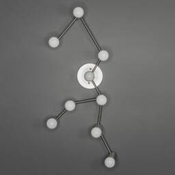 Aquarius 9 Light Zodiac Modern Industrial Vanity Mid Century Bathroom - thumbnail 4