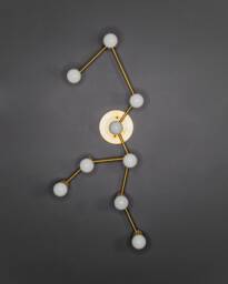 Aquarius 9 Light Zodiac Modern Industrial Vanity Mid Century Bathroom