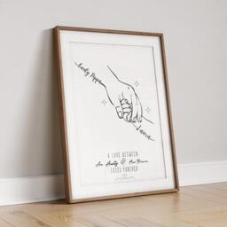 Personalised Aunt Line Art Print, Auntie & Nephew Birthday Gift, Minimalist Framed Wall - thumbnail 3