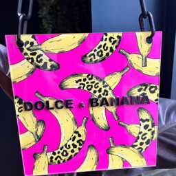 Dolce & Banana Acrylic Wall Art Funny Leopard Print Bananas - thumbnail 3