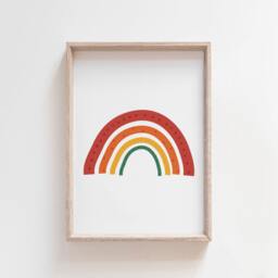 Girls Boho Nursery Print, Rainbow Wall Art, Bedroom Weather Playroom Prints, Art - thumbnail 1