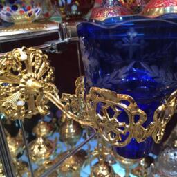 Byzantine Glass Oil Votive Candle Wall Mounted Bracket 24cm - thumbnail 3