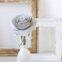 Personalised 4Th Wedding Anniversary Flower, Choose Colour, Linen Fabric Rose, Add Your Date, Floral Art Sculpture, Vase Not Included - thumbnail 4
