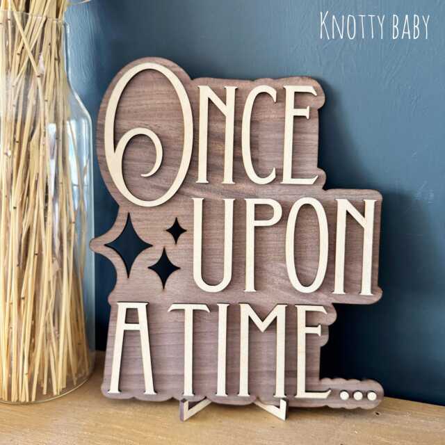 Once Upon A Time Wooden Wall Art, Princess Bedroom, Girls Bedroom Decor, Fairy Tale Inspired Home Room, Princess Room - image 1
