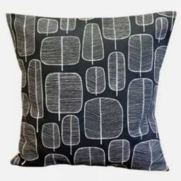 Missprint Little Trees Charcoal Black White Cushion Cover , Pillow Cover Throw Scatter Cushions UK - thumbnail 2