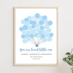 Personalised Christening Baptism Naming Day Sign A Balloon Guestbook Print Any Colour - thumbnail 3