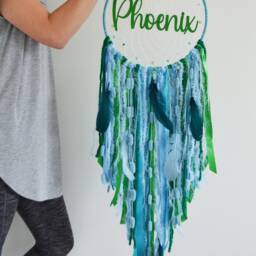 Large Personalised Name Dreamcatcher Wall Hanging, Choose Your Colour - thumbnail 2