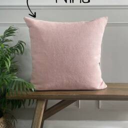 Dusky Pink Linen Modern Farmhouse Cushion Covers - thumbnail 2