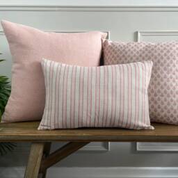 Dusky Pink Linen Modern Farmhouse Cushion Covers - thumbnail 4