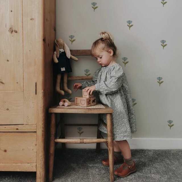 Celestine Mini Flowers Fabric Wall Stickers - Removable & Reusable - image 1
