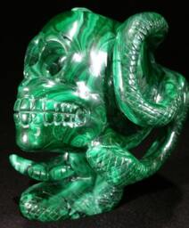 Malachite Skull - thumbnail 2