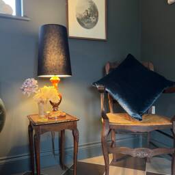 Black Cotton Cone Lampshade, Extra Tall Black - thumbnail 3