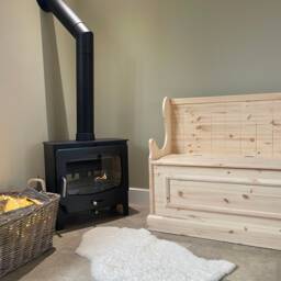 Unpainted Pine Storage Bench, Handmade Shoe Boot Room Furniture - thumbnail 2
