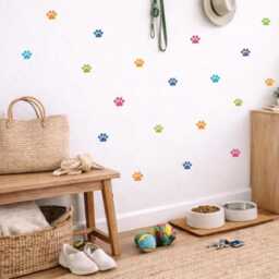 Wall Decals Peel & Stick - Paw Print Decor 36 Small Dog Stickers 1.75 - thumbnail 2