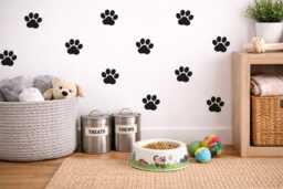 Wall Decals Peel & Stick - Paw Print Decor 36 Small Dog Stickers 1.75 - thumbnail 1