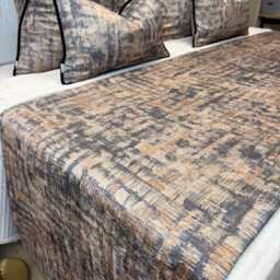 Mahali Gold Bed Runner Prestigious Textiles Luxury Brown Throw Comforter Double/King Super Handmade To Order