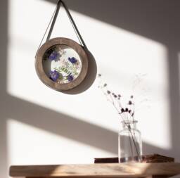 Pressed Flower Frame - Round Framed Wall Decor 8 - thumbnail 1