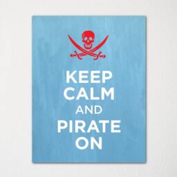 Halloween Keep Calm & Pirate On - Fine Art Print Choice Of Color Purchase 3 Receive 1 Free Custom Prints Available - thumbnail 1
