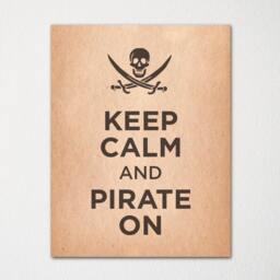 Halloween Keep Calm & Pirate On - Fine Art Print Choice Of Color Purchase 3 Receive 1 Free Custom Prints Available - thumbnail 3