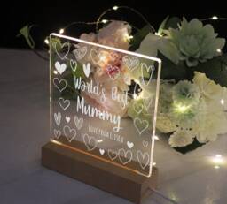 World's Best Mummy Personalised Night Light Led Lamp Gift - thumbnail 1