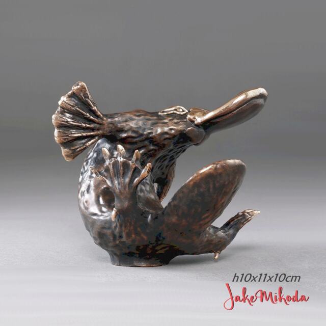 Playful Platypus Bronze Sculpture Figurine H10xw11xd10cm/Australian Icon World's Strangest Animal Nsw State Animal - image 1