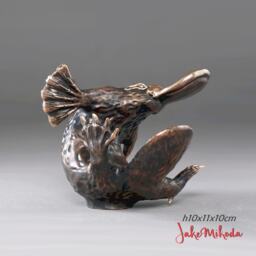 Playful Platypus Bronze Sculpture Figurine H10xw11xd10cm/Australian Icon World's Strangest Animal Nsw State Animal - thumbnail 1