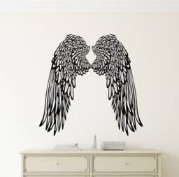 Angel Wings Wall Decal Flight Vinyl Sticker Murals Interior Decor Home - 3An4El - thumbnail 1