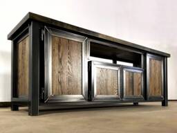 Modern Industrial Media Console, Console Table, Tv Stand, Entertainment Center - thumbnail 1