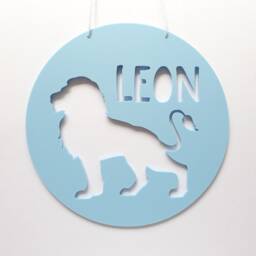 Lion Personalised Wooden Wall/Door Hanging-Wall Hanging-Kids Door Sign-Custom Name-Kids Gift-Baby Gift-Lasercut-Plaque-Nursery Decor - thumbnail 2