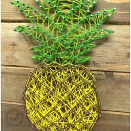 Pineapple String Art - Tropical Summer Fruit Wall Decor, Southern Farmhouse Sign - thumbnail 4