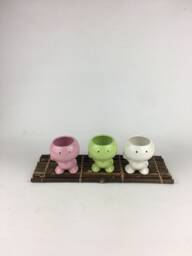 Kiddie Ceramic Succulent Planter, Baby Shower Gift, Desk Decor - thumbnail 1