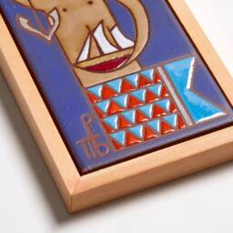 Mermaid Ceramic Tile Handmade Wall Art Newborn Gifts Kids Room Ocean Day Sea Life Outdoor Decor Mosaic Baby Shower World Towel Ladder - thumbnail 3