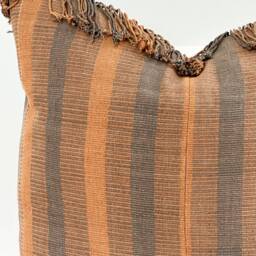 Brown Tribal Hemp Hand Woven Natural Dye Color Hmong Lumbar Pillow Cover - thumbnail 2
