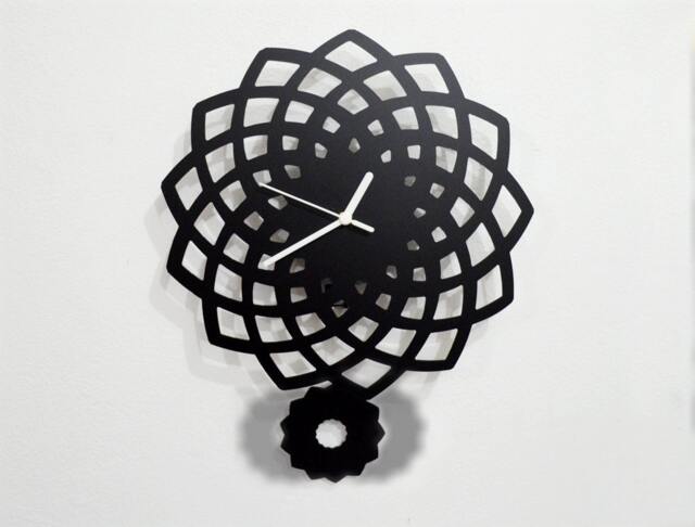 Geometrical Star Pendulum Silhouette - Wall Clock - image 1