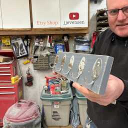 Rad Spoon Key Rack Recycled Silverware Wall Fixture - thumbnail 4
