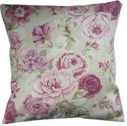 "Cushion Cover in Vintage Purple Roses 14"" 16"" 18"" 20" - thumbnail 1