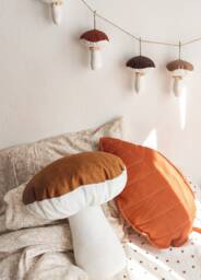 Mushroom-Shaped Decorative Pillow - Woodland Home Decoration 100% Linen