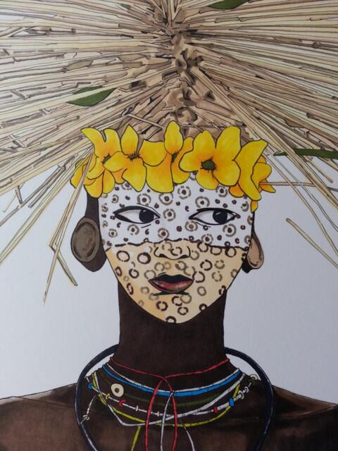 Kijana - Surma - Suri Mursi Omo Valley Indigenous Ethiopian African Tribe Art Print - image 1