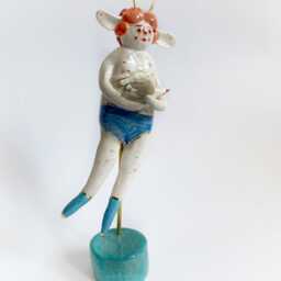Decorative Female Figurine, Spiritual Gift For Feminist, Lesbian Wedding Gift, Deities & Demigods, Folklore Decor, Devil Girl - thumbnail 4