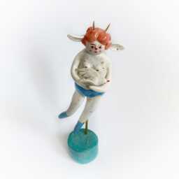 Decorative Female Figurine, Spiritual Gift For Feminist, Lesbian Wedding Gift, Deities & Demigods, Folklore Decor, Devil Girl - thumbnail 2
