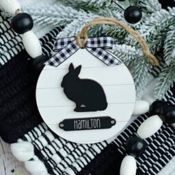 Rabbit Farmhouse Christmas Ornament - Gift For Owner Pet Modern Decor Bunny