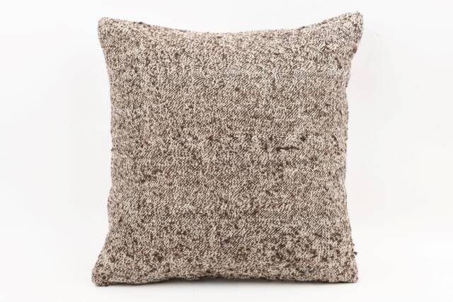 Vintage Turkish Kilim Pillow Handwoven Wool, 18''x18'' - image 1