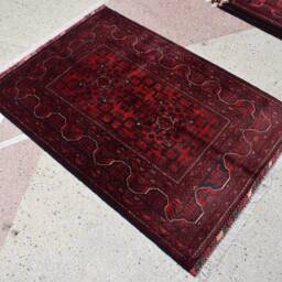 4x3 Afghan Bokhara Rug 100% Wool Turkmen Rug, Vegetable Dyes - thumbnail 3
